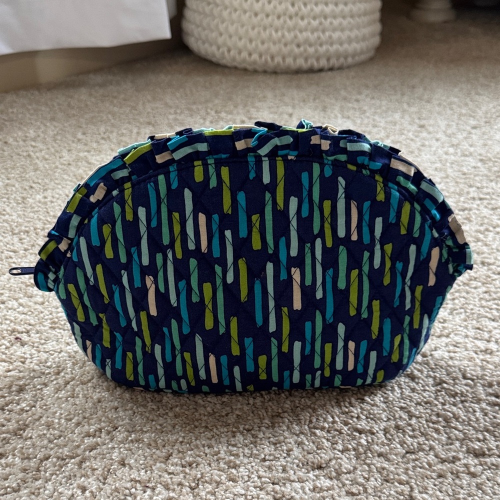 Vera Bradley Blue and Green Cosmetic Bag